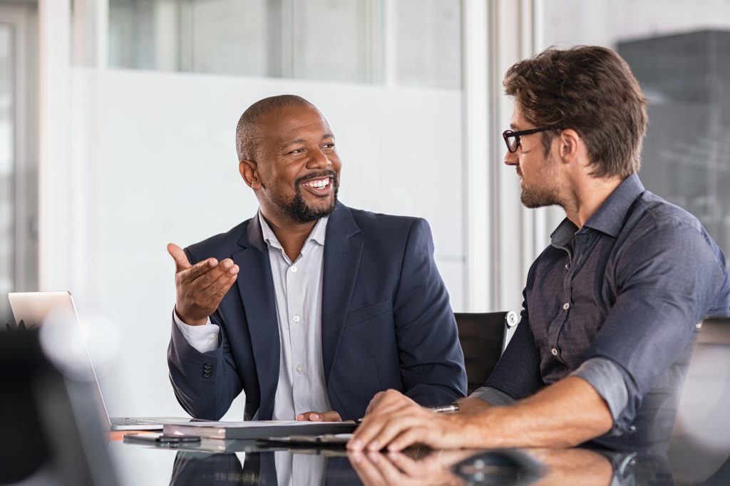 Multiethnic business people in meeting